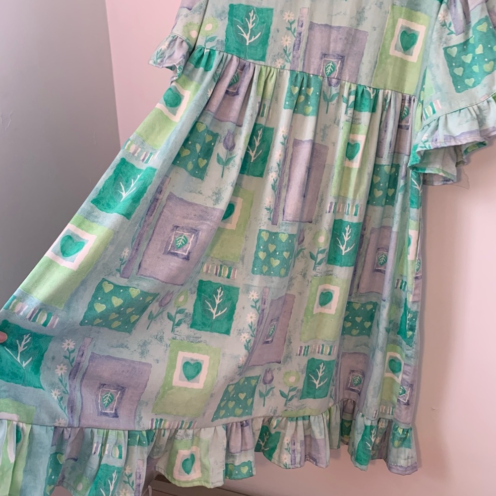 Rebekah Peters Handmade Sustainable Peasant Midi Dress - Picture 4 of 7